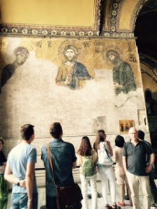 Hagia Sophia uncovered Christian fresco Mary Jesus John Baptist