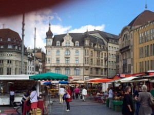 Basel old town and market