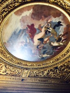 One of the many extraordinary ceiling paintings in the 43 presentation rooms of the Mantua Ducal Palace.