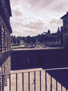 View of the Boboli Gardens from the Pitti Palace Florence