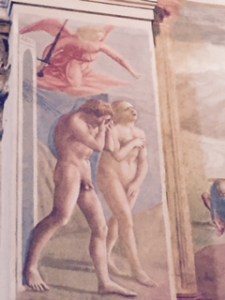 Massachio fresco of Adam and Eve after 