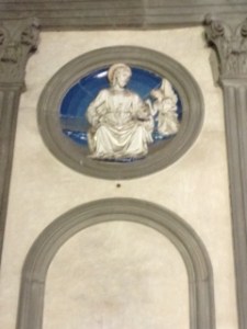 One of 14 roundels in Pazzi Chapel depicting the apostles -designed by Brunelleschi 