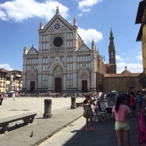 Santa Croce church Florence  Marble exterior added in C19th