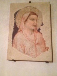 ;Giotto fresco in chapel next to Santa Croce church