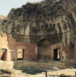 Hadrian created three bathhouses in his Villa ..this was his private one I think! but not much left