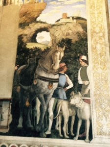 Painting of the Gonzaga family by Mantegna, one of a major group of frescoes in the Camera degli Sposi or