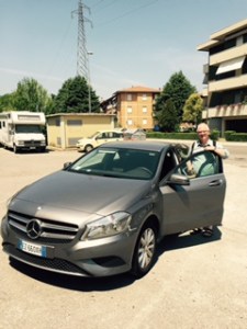 Our small diesel Mercedes-Benz has a very effective air con and has carried with speed and comfort around Tuscany. Tomorrow we will drive via Ravenna to Padua 