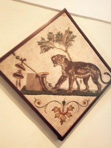 Mosaic floor tile from Pompeii, Naples Museum of Archaeology