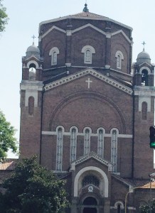 Exterior of Padua Jesuit church 1921. In appearance looks like an Orthodox Church