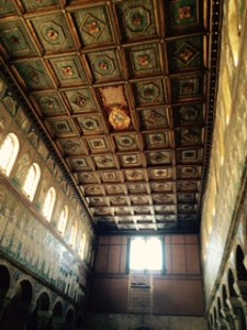 Wooden roof in St Appolonius Church in Ravenna.  A former Arian church taken over by the Greek speaking Byzantine church