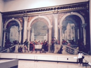 Accedemia: Veronese: The Last Supper ...rejected by the church and had to be defended at the Inquisition. Eventually renamed as dinner at Tax Collector's House. Massive painting covering whole wall of gallery