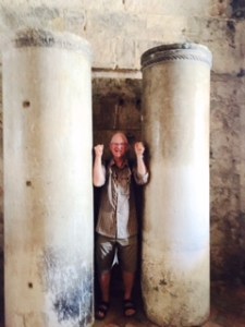 Columns from the original Doge's Palace in the museum on the ground floor. Richard is no Samson!