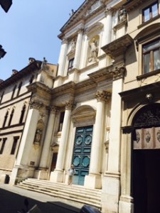 Basilica of San Gaetano, one of many classical churches in Vincenza..columns and statues abounding