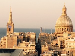 Each morning in Valetta we awoke to this awesome view of a busy harbour overlooked by St Paul's sphere, the majestic dome of the Carmelite basilica and the St John's Catholic co-cathedral