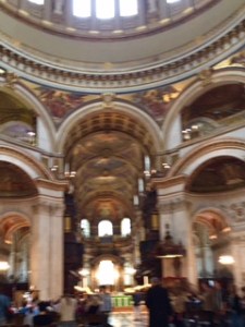 St Paul's Cathedral interior at the close of the 11.30am sung eucharist