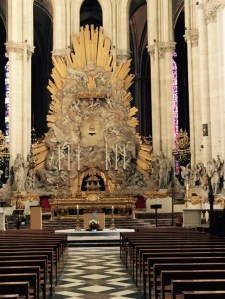 Extraordinary C19th addition to the high altar at Amiens Cathedral France. You either love it or hate it. I would give it a miss!