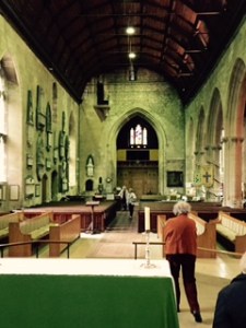 View of Holy Trinity Anglican church in Bradford on Avon from the Sanctuary