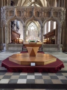 Striking Millenium Communion Table ..a radical move in the centre of Bristol Cathedral