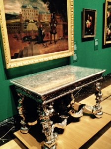 Silver table in the Queen's gallery