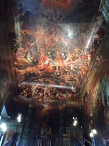 Burghley House ceiling painting of Hell by Giordano