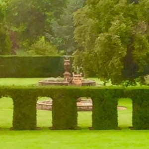 Burghley House formal garden (one of) with fountain