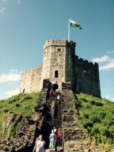 Close up of the Cardiff Castle fortified Keep