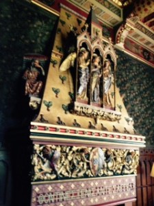 Fireplace detail in the Gothic revival House of Cardiff Castle