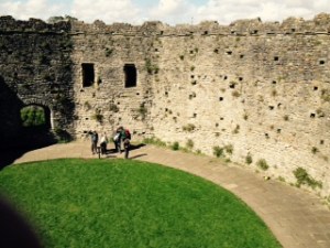 Inside view of the middle level of the Cardiff Castle fortified keep