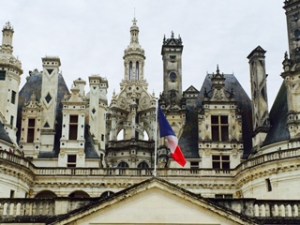 Chambord Chateau - bewildering array of towers on the roofline of this amazing building