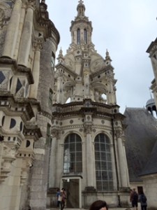 detail on one of the umpteen towers on the roof of Chambord Chateau on the Loire