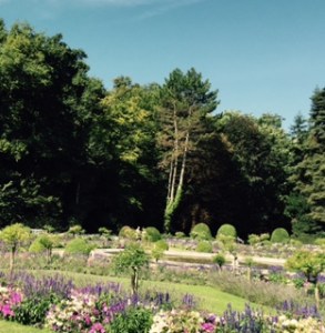 Medici herb and flower garden complete with fishpond and small fountain in the middle