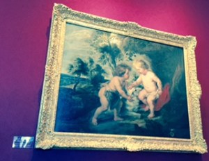 Rubens painting of Jesus and John Baptist as children ..part of the art collection of Chenonceau
