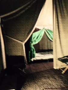 Napoleon's campaign tent and sleeping tent. Cleverly a whole room in the museum of Napoleon is set up like a Campaign tent with all his genuine equipment preserved