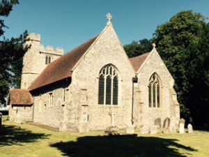 C17th? Anglican church in Frinsted in the hills of Kent near Sittingbourne
