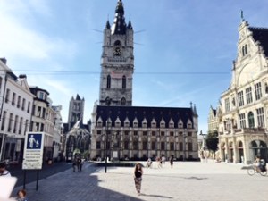St Bavo's Square in Ghent old town