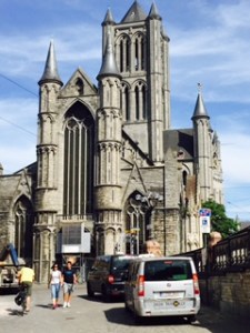 St Nicholas' church in Ghent  exterior 