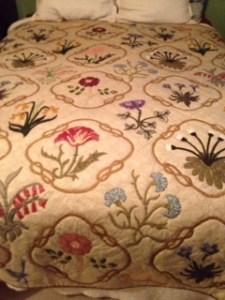 Ann's quilt made for Sarah Lang based on the Jane Morris design