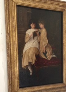 Beautiful Rossetti painting of Jenny and May Morris in Kelmscott Manor