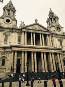Part of the west front of St Paul's Cathedral London