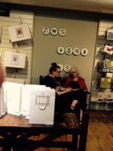 Ann and Naomi hard at it discussing their next quilting project