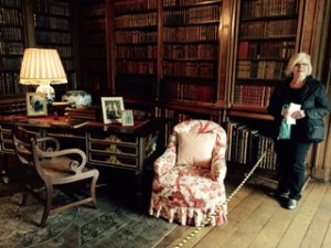 Ann in one of the seven library rooms of Longleat. The House holds over 44000 books, the largest private library in England