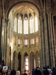 exceedingly high and beautiful Gothic chapel ..unexpected in the midst of such a heavily fortified monastery