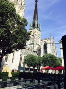 Rouen Gothic cathedral right in the middle of a very modern town now, most of it having been flattened in WW11
