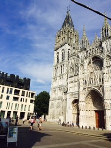 Front of house Rouen cathedral