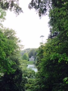 Stourhead House view of temple and lake