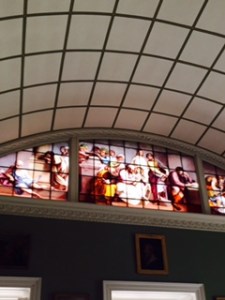 Stourhead House painted glass window based on Raphael's 