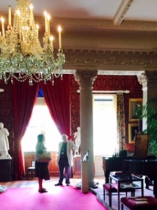 Stourhead House with Palladian columns even in the Drawing Room