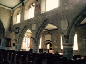 Another view of the Gothic interior of St Peter's Parish church in Stourton 