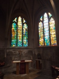 Vibrant new stained glass in Tewksbury Abbey
