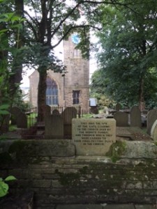 View of the church from the small front garden of the Parsonage